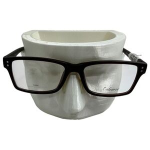 Enhance En4000 TR90 Matt Brown Rectangle Eyeglasses Frames 53-18-145